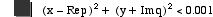 [x-Re(p)]^2+[y+Im(q)]^2<0.001